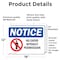 Signmission No Entry Without Permission OSHA Notice Sign, Vinyl Decal, 18in W x 12in L, 2PK OS-2PACK-NS-D-1218-L-16095 - alternate 6